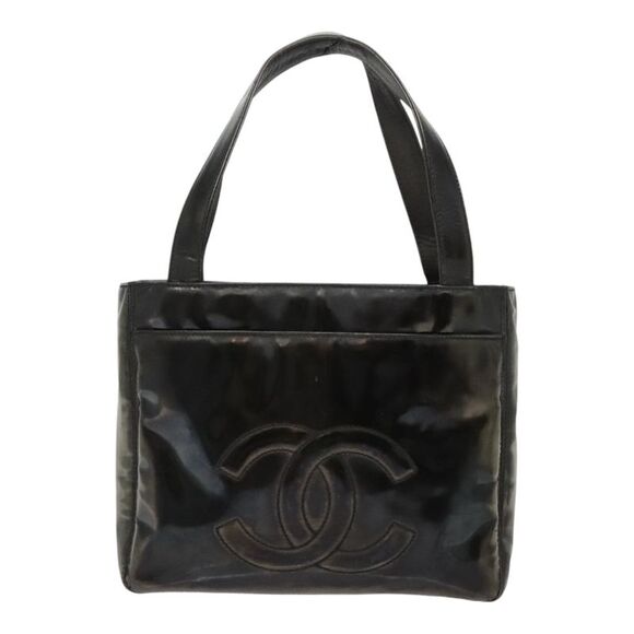 Chanel Coco Mark Black Patent Leather Tote Bag (Pre-Owned) - Picture 2 of 16